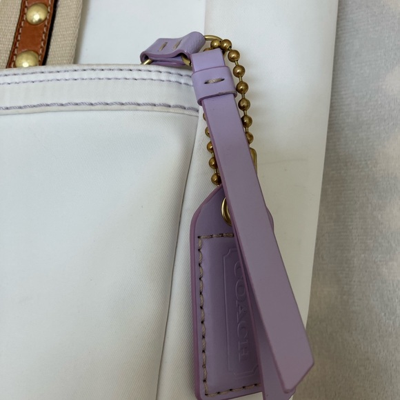 Coach HMW Tote Brass White Bag Pre owned - Picture 3 of 12